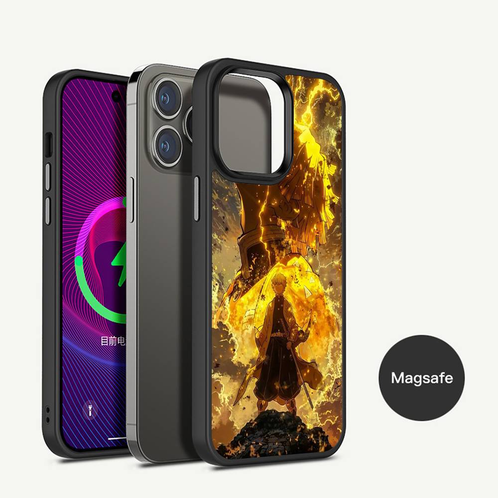 Zenitsu Agatsuma Phone Case Magnetic Case For iPhone 17 16 14 13 12 11 15 Pro Max For Wireless Charge Cover