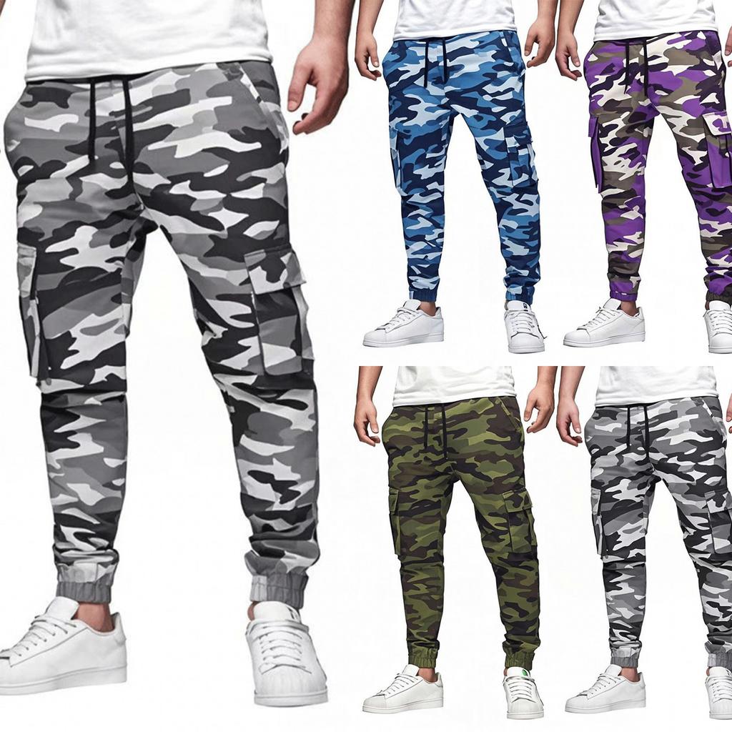 Men's  Outdoor  Leisure  Loose  Multiple Pockets  Workwear  Sports  Trousers