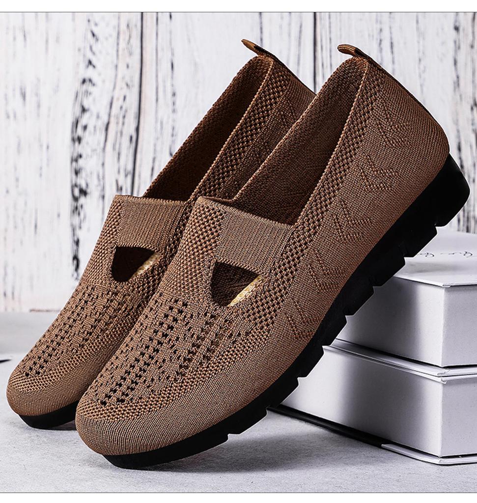 Vielseitige Damen Sommer-Slip-on-Netzschuhe - Große Größe, Niedriger Schnitt, Lässiges Polyurethan