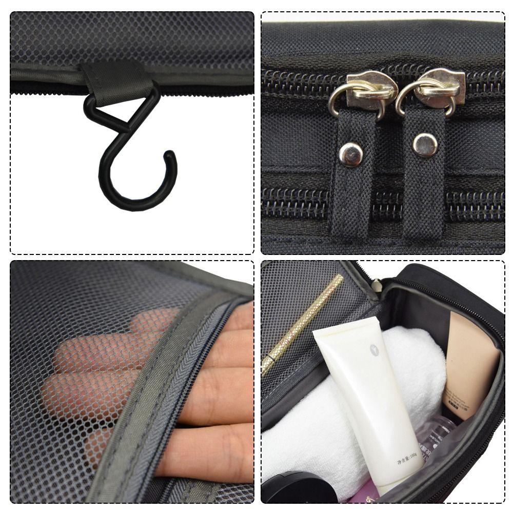 Portable Multicolor Makeup Bag Large Capacity Handhold Travel Organizer Zipper Closure Waterproof Cosmetic Pouch Travel