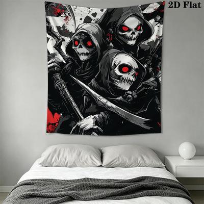 Grim Reaper Pattern Home Decor Tapestry, Wall Hanging, Decorative RV Wall Cloth.MGT0918275