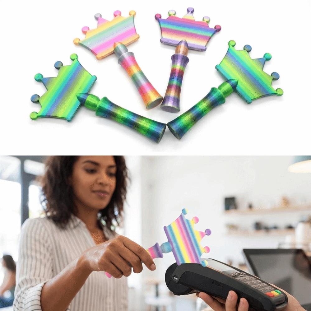 Design koruny 3D tisk Hůlka Klepněte pro platbu Kreativní teleskopický držák na kreditní karty Maloobchodní platby