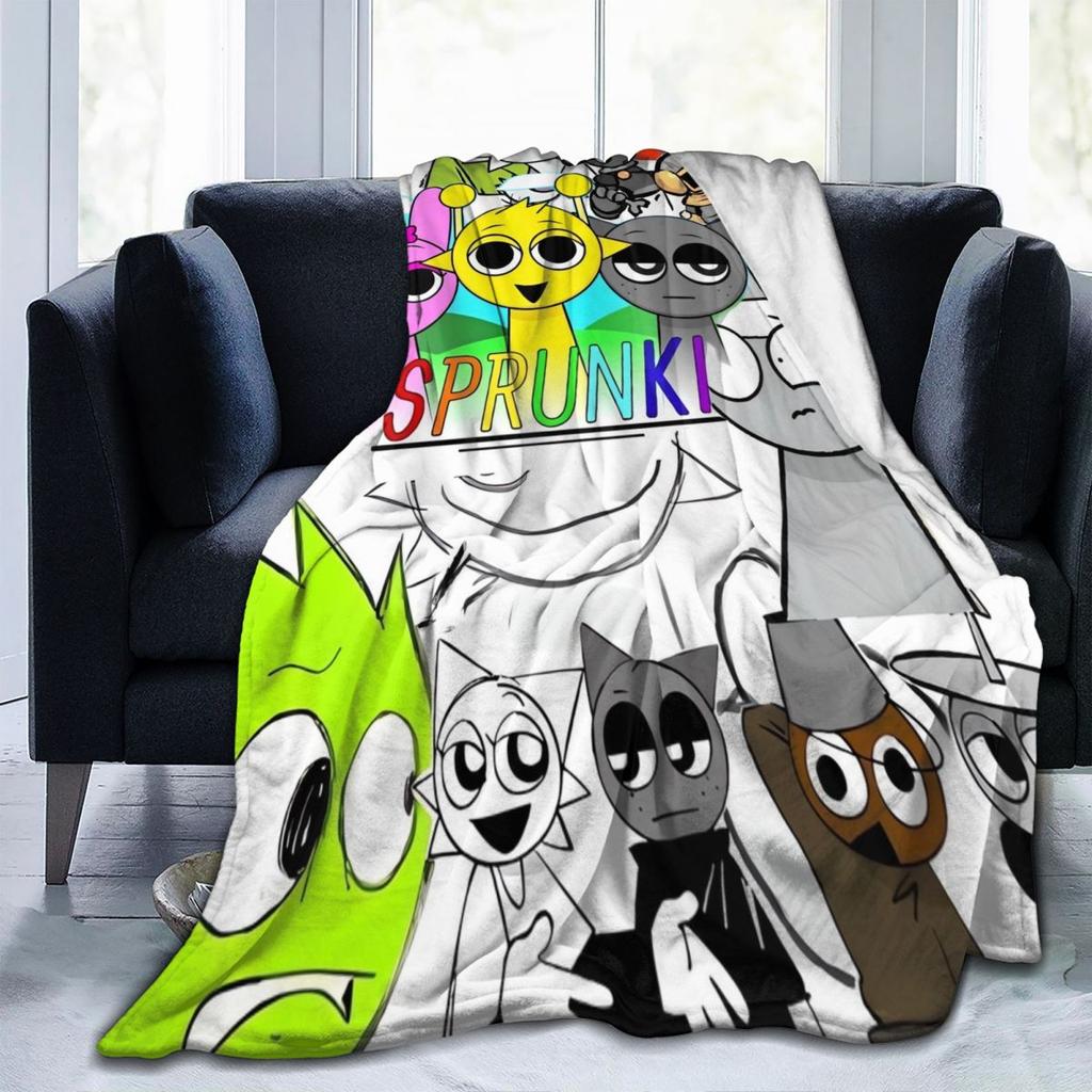 Sprunki Incredibox Game Blankets Airplane Travel Flannel Throw Blanket For Outdoor Warm Soft Design Quality Bedspread Gift