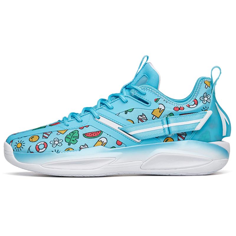 ANTA GH3 Basketball Shoes Men s Low top Lake Blue Sneakers 112221103-4 44.5