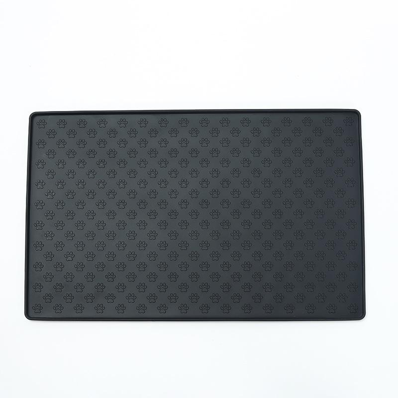 

Коврик для корма для домашних животных, коврик для корма для кошек, коврик для питья и кормления собак, силиконовый водонепроницаемый коврик для кормления домашних животных 48X30CM чёрный