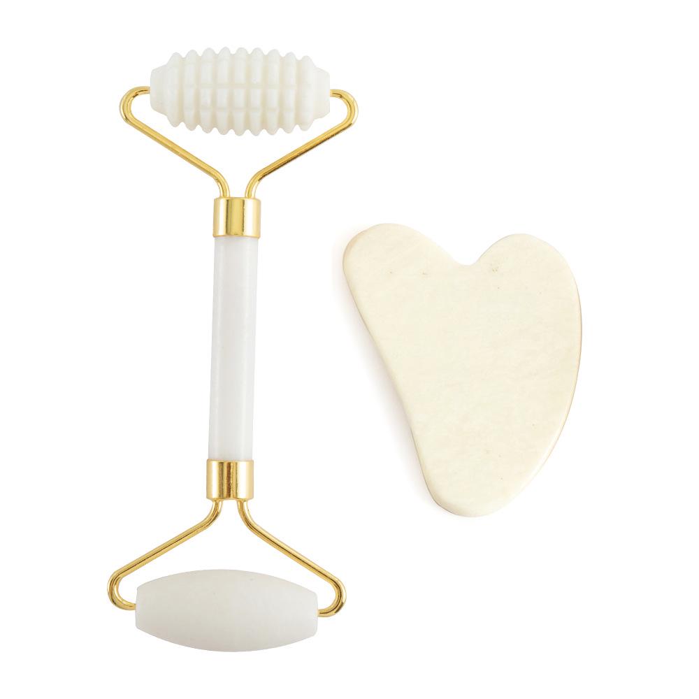 Jade Roller & Gua Sha Facial Massage Three-Piece Set
