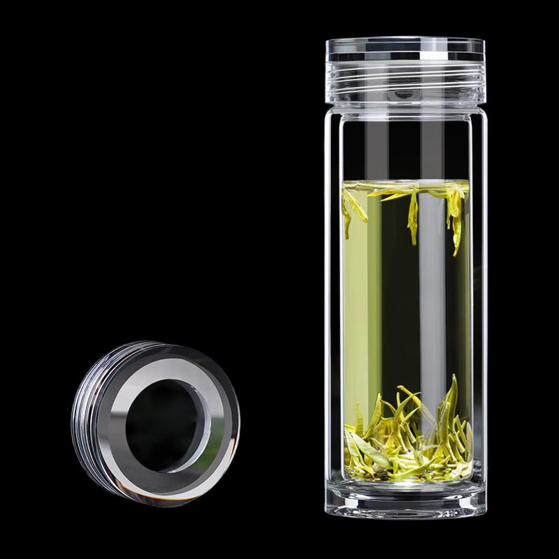 NHZHIW Double Wall Borosilicate Glass Tea Infuser Cup
