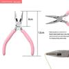 "Handmade Pink Needle-Nose Pliers: Multi-Function Jewelry Tool for Beading and Winding"