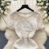Summer Small Size Women Embroidery Flower Sequined Slim Bodycon Student Princess Party Dresses For Graduation
