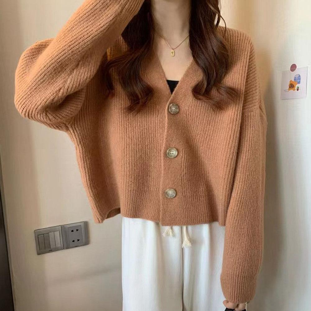 Women's Autumn Winter Fashion Clothing Coat Cardigan Knit Kntiwear Sweater For Women Korean Clothes