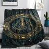 1Pc Death Print Flannel Blanket, High quality Comfortable for All Seasons, Home Decor, Warmth and Comfort, Perfect for Christmas Gifts W155