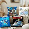 D-Dragon Quest Slime Pillow Case Plush Fabric Soft Pillowcase Double Sided Print Cushion Cover Household Gifts