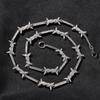 Hiphop New Thorn Fine Wire Necklace Personalized Zircon Creative Men's Necklace