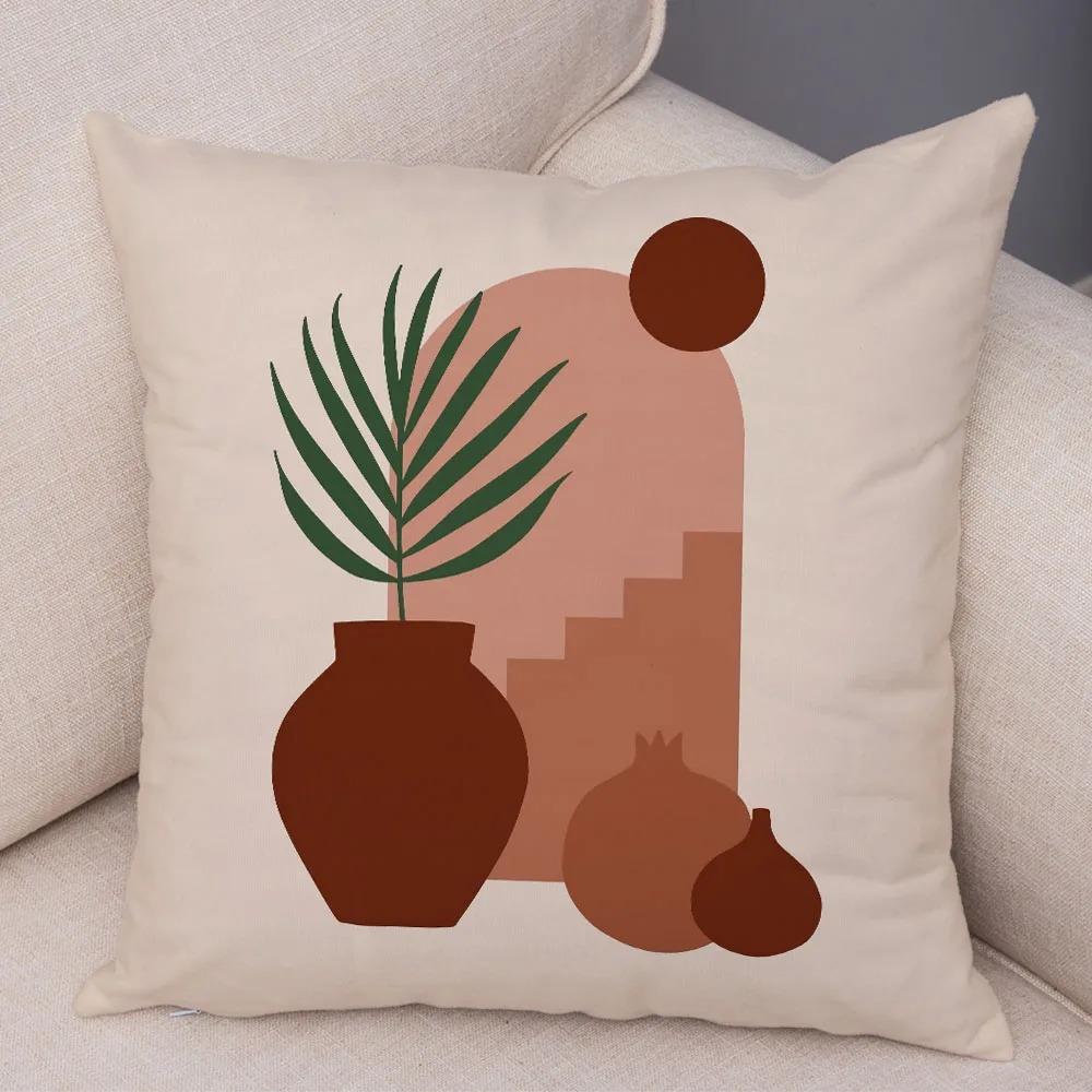 Simple Illustration Style Pillowcase Interior Decoration Office Living Room Home Pillowcase