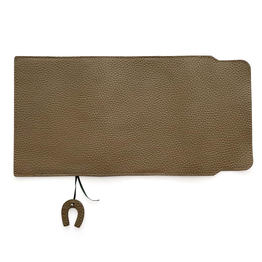 Gratia Horseshoe Book Cover with A6 Genuine Embossed Stylish and Made in G011KH Bookmark, Size, Paperback, Leather, Shrink-Resistant Leather, Cute,