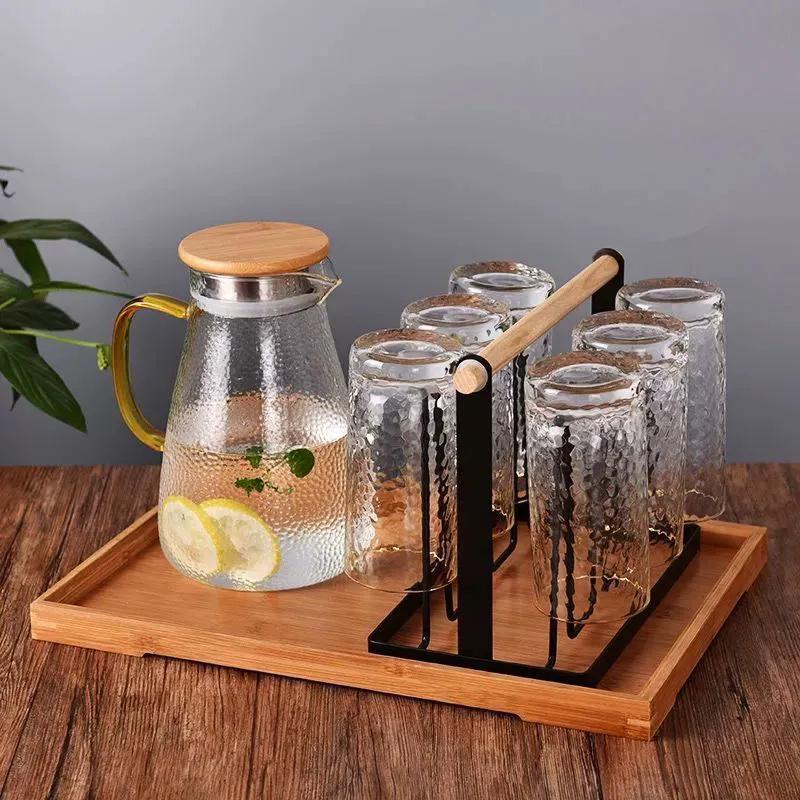 High Quality Durable Japanese Style Cup Drying Rack Space-saving With Drain Tray Mug Organizer Shelf Standing Type Bottle Holder