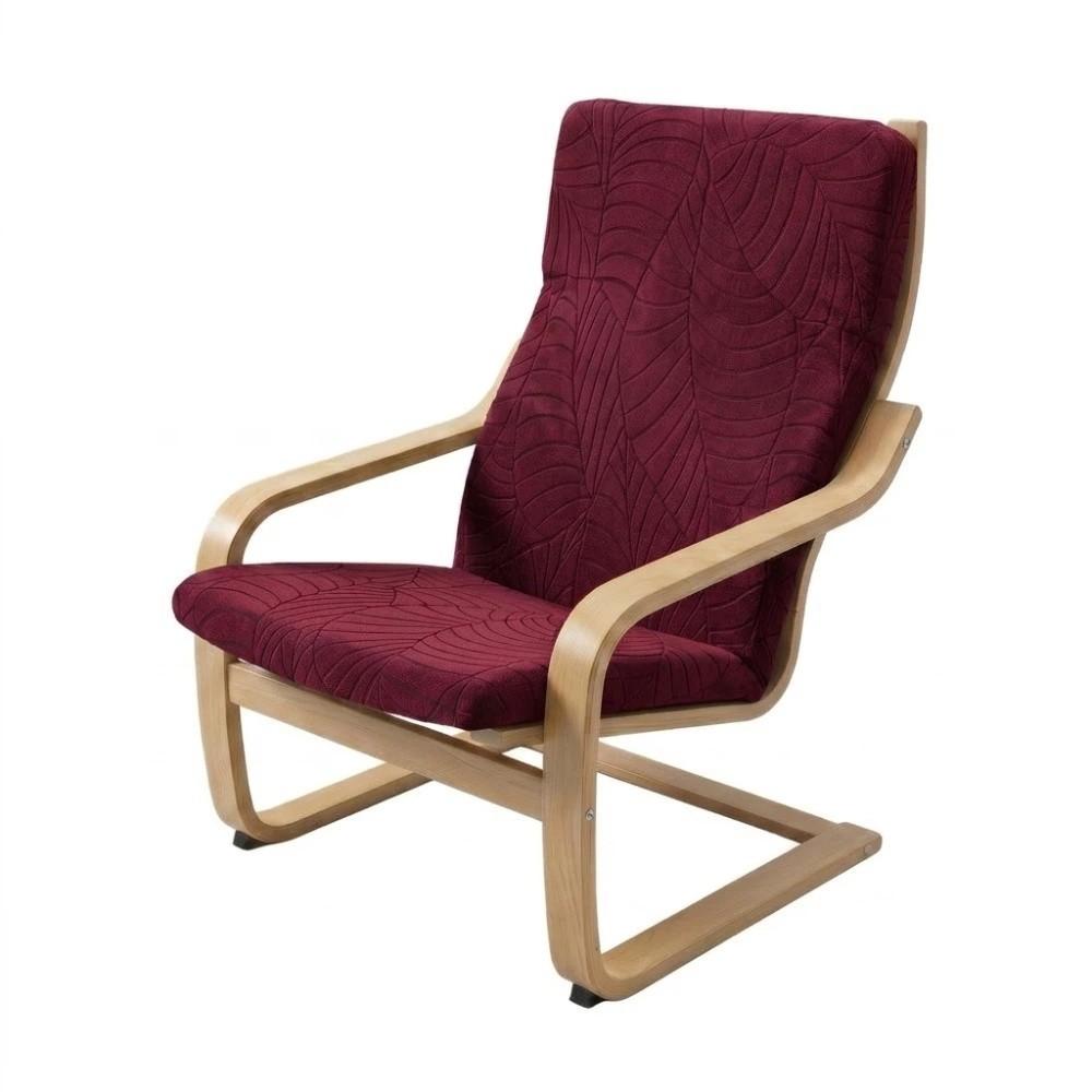 Solid Color Soft Recliner Chair Cover Elastic Band Armchair Protector Living Room красный