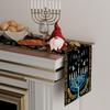 XCHI Chanukah Menorah Olive Leaf Doves Six-Pointed Star Hanukkah Table Runner Table Decoration for Party Home Kitchen Dining Holiday Decor 13x72 Inch