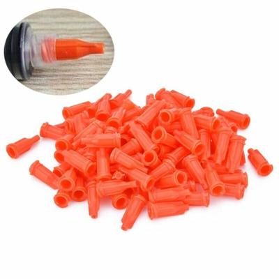 50 stücke/100 stücke Orange Injektor Abgabe Nadel Dichtung Stecker Luer-lock Spritze Tipps Caps