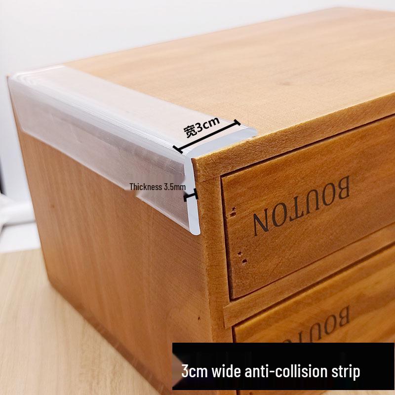 Transparent Silicone Corner Protectors for Baby Safety - Soft, Thickened, Anti-Collision Strips for Desktops