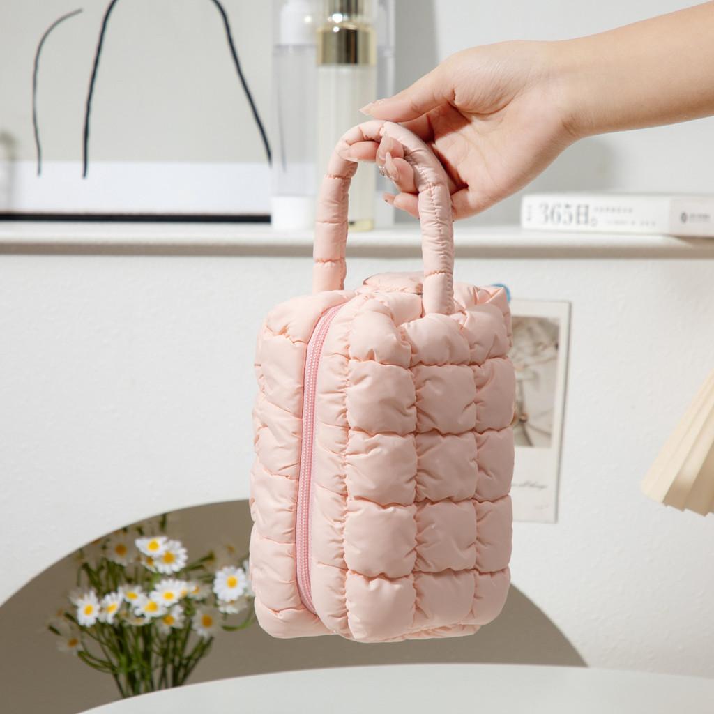 Portable Large Capacity Makeup Organizer With Polyester Material For Home Use