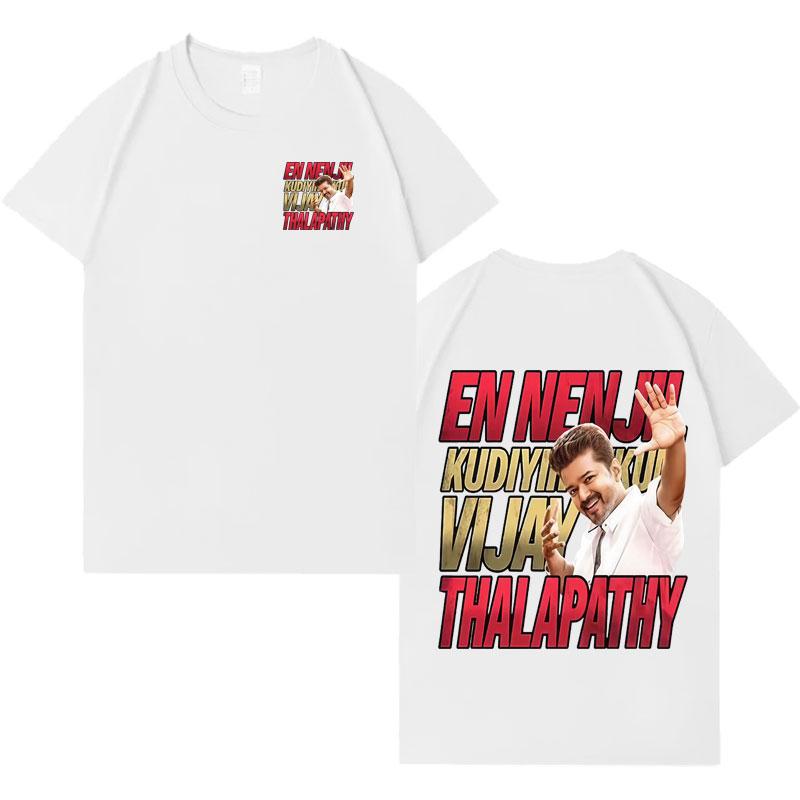 Funny Thalapathy Double Sided Print Humor Short Sleeve T Shirts Mens Women Pop Oversized Cozy Streetwear Casual Tshirt Hot Sale