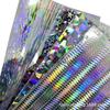 10Pcs Holographic Adhesive Film Flash Lure Tape Flash Artificial Fish Skin DIY Jig Sticker for Fishing Lure Making DIY
