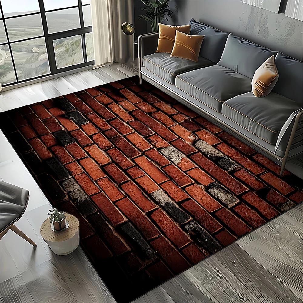 27 Style New Brick Stone Building Wall Originality Rug Carpet for Living Room Bedroom Home Decor,kids Non-slip for Sofa Doormat