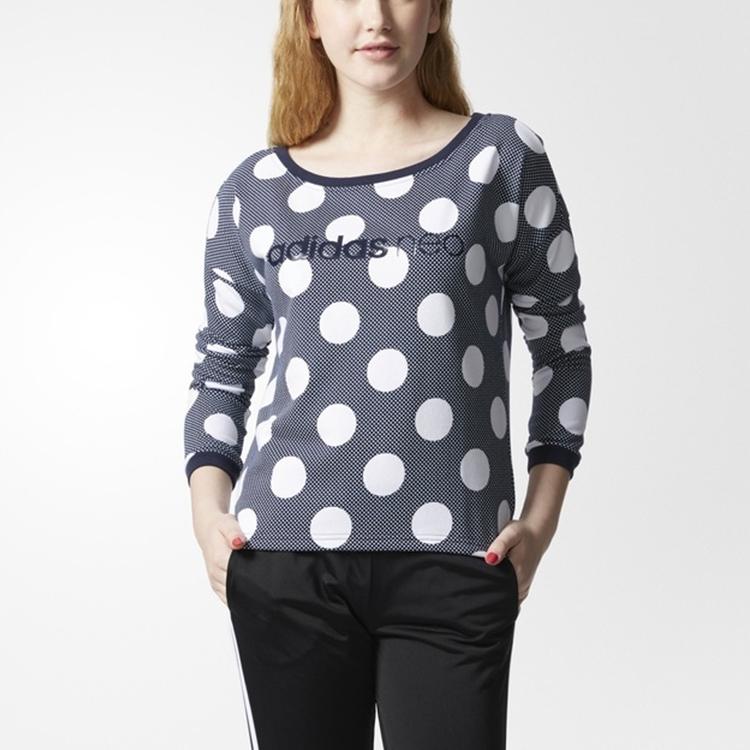 adidas Sudadera de cuello redondo deportiva Neo Casual para mujer sudadera Legendaria-Azul tinta CD2442