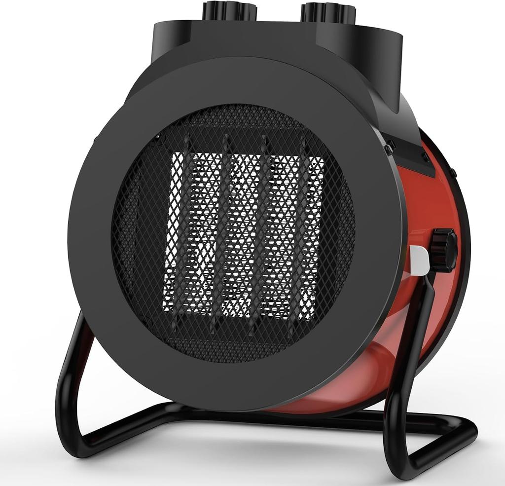 1500W Electric Space Heater with 90 Adjustable Angle, Overheat Protection, Heater for Garage, Office, Indoor Use