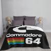 Retro Commodore 64 Blanket Soft Fleece Spring Autumn Warm Flannel C64 Amiga Computer Throw Blankets for Sofa Car Bed Bedspread