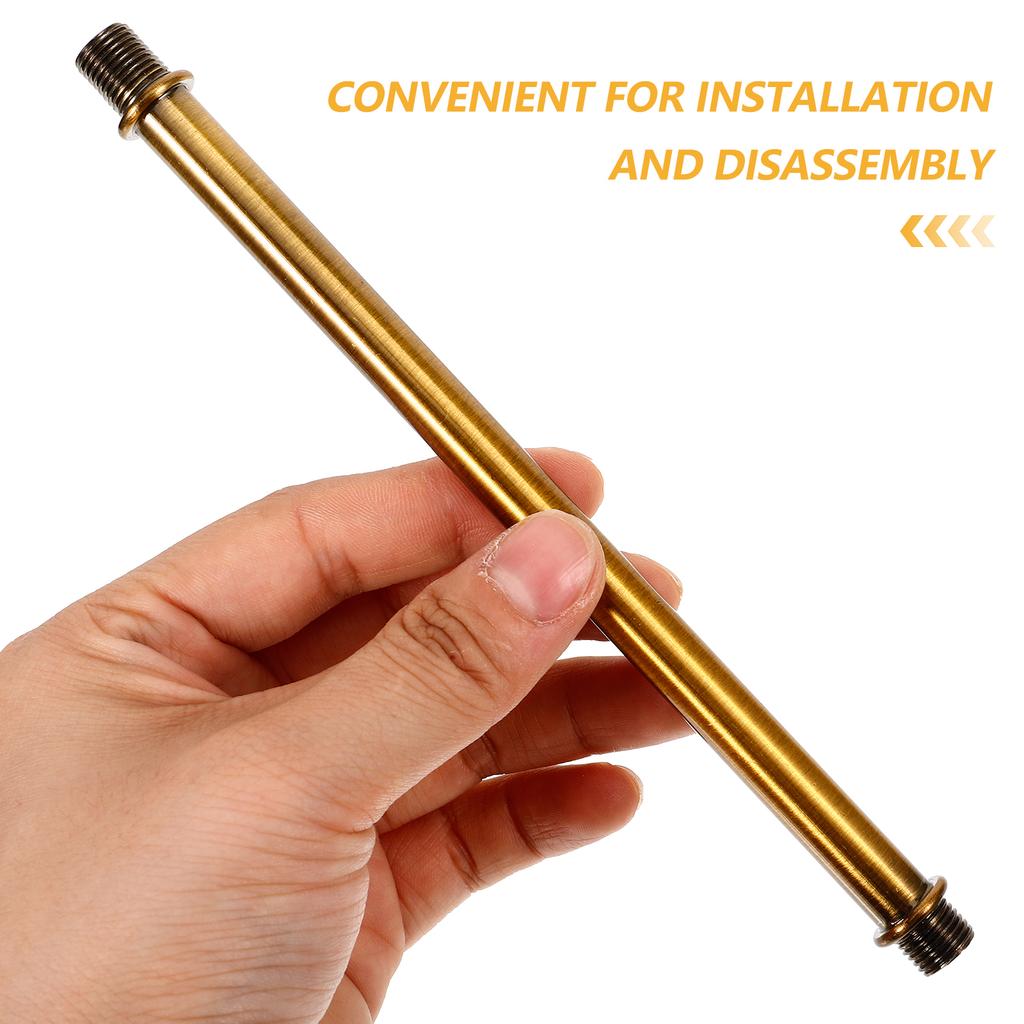 2Pcs Wall Lamp Connecting Tube Replacement Part Metal Threaded Lighting Fixture Supply Lamp Rod Car Lights Hardware