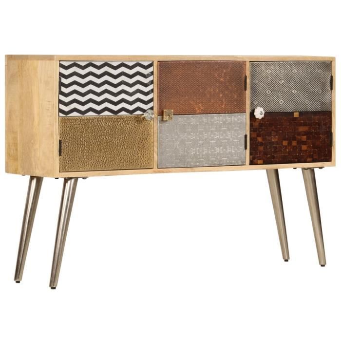 VidaXL Buffet 120 x 30 x 75 cm Bois de manguier massif