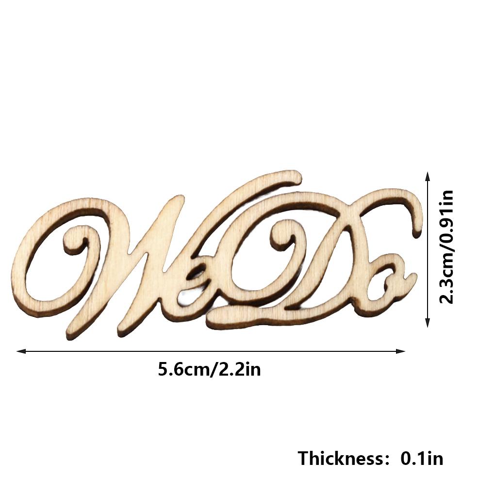 60 Pieces Wooden Letters Wall Hanging We Do Table Decor Unfinished Signs Decoration Gifts Housing Supplies for Living Room