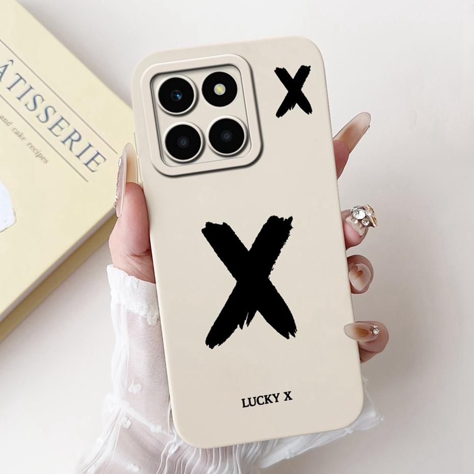 New Fashion Letter Phone Case For Honor X6a Plus HonorX6a Soft Silicone Shockproof Cover For Honor X6a X 6a Plus Cases Bumpers