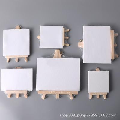 Set Mini Cavalletto in Legno per Bambini con Tela per Pittura e Disegno