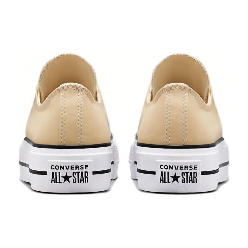 Converse Chuck Taylor All Star Lift Platform Canvas Daily Comfort Low-top Canvas Shoes for Women Yellow and White