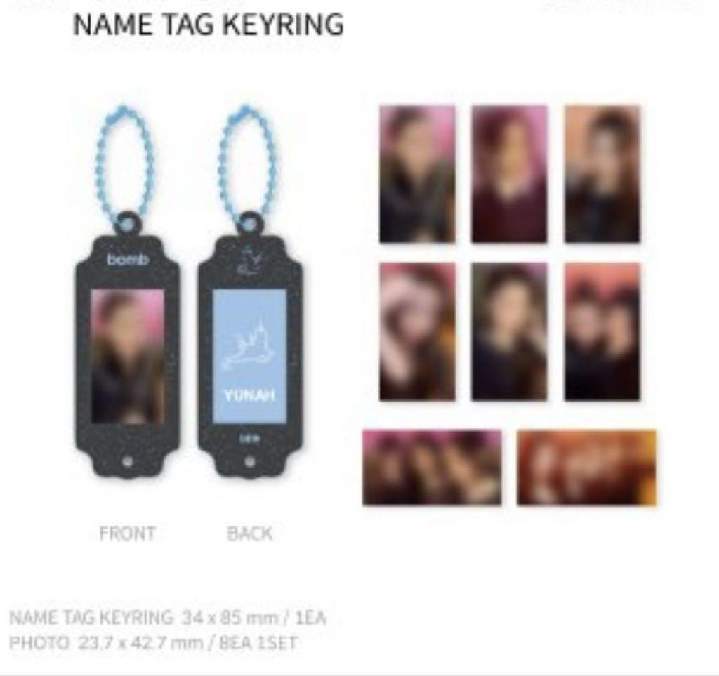 [USED] ILLIT bomb pop-up name tag key ring