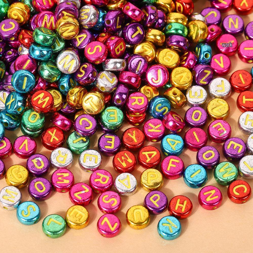 Acrylic Letter Beads for Kids' Jewelry Making – Educational DIY Beading Accessories