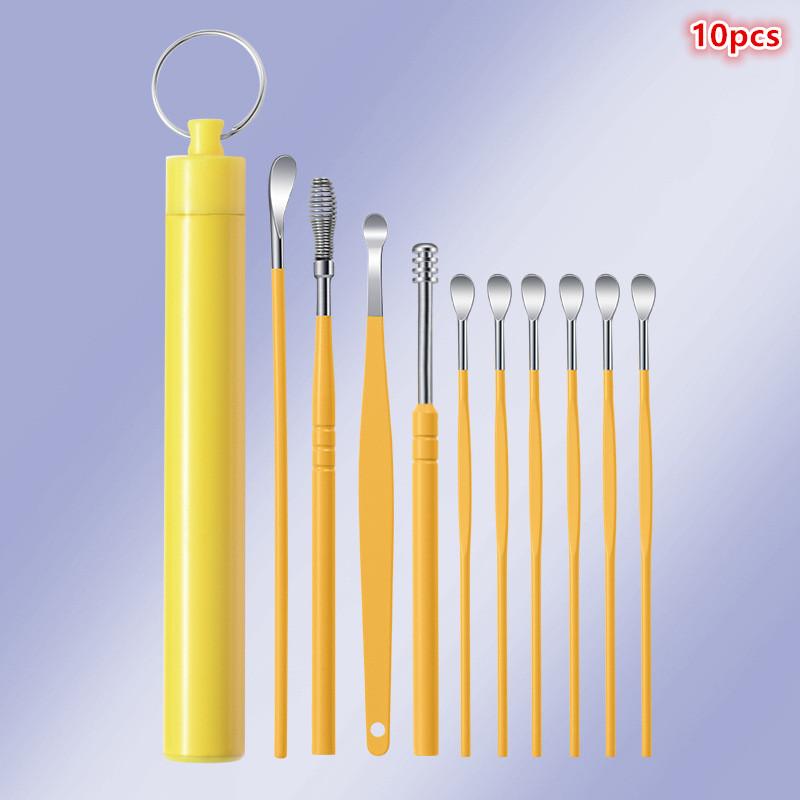 Home Ear Cleaning Kit, 6-Piece Earwax Removal Tool Set with Picks & Loops, Easy to Use & Clean
