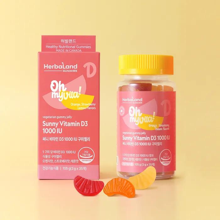 

Sunny Vitamin D3 1000 IU Gummy Jelly 1 Bottle