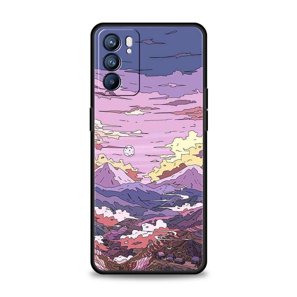 Funda De Verano Sky Para Phone Case For Oppo Reno8 Reno7 Reno6 Pro A54 5G Find X6 X5 A53 A52 A9 A15 A95 A17 A16 A57 A31 Cover