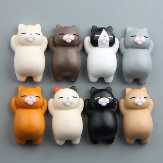 Fridge Magnet Various Cute Cartoon Cat Magnetic Resin Craft Decoration 3D Kitten