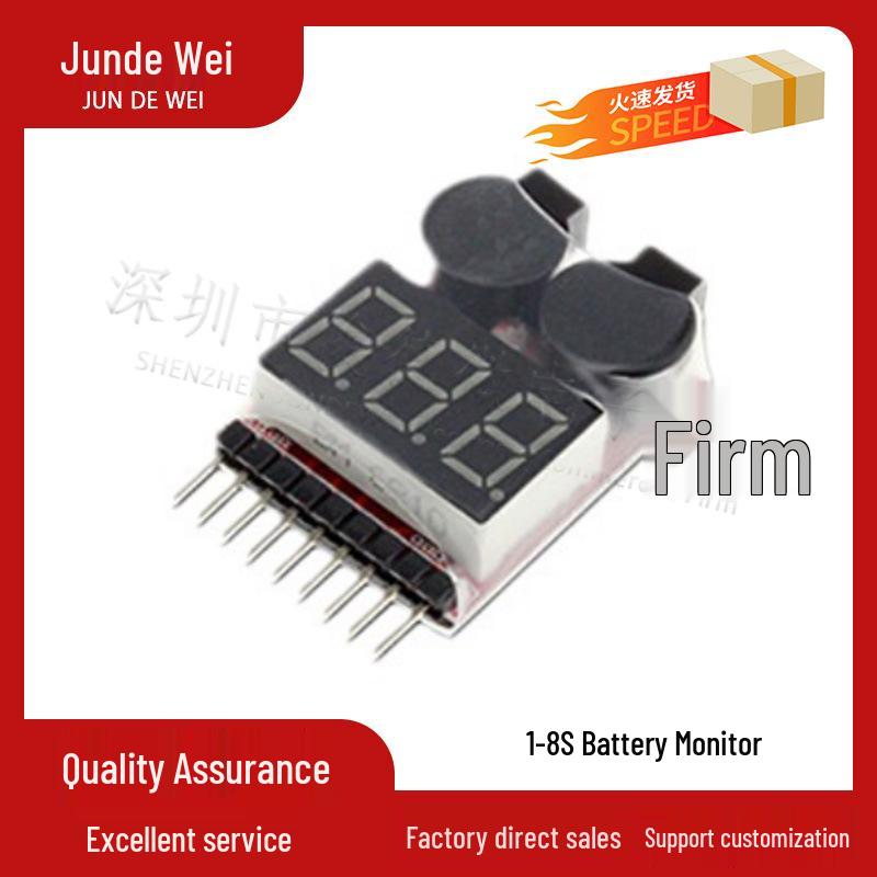 1-8S Battery Indicator with Low Voltage Alarm XB100 - Dual Function Electric Display & Buzzer