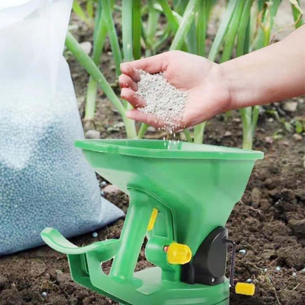 1.5L Capacity Gardening Seed Spreader Hand-Cranked Gardening Seeder Sowing Manual Seeder Nurseries
