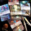 30pcs Fantasy Territory Junk Journal Scrapbooking Material Paper Memo Pads Cards Retro Background Decoration