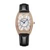 Women's Watch Popular Diamond Hand Watch Women's Leather Strap Quartz Core Shockproof Lightweight Thin Ladies Watch Simple Clock Business Fashion