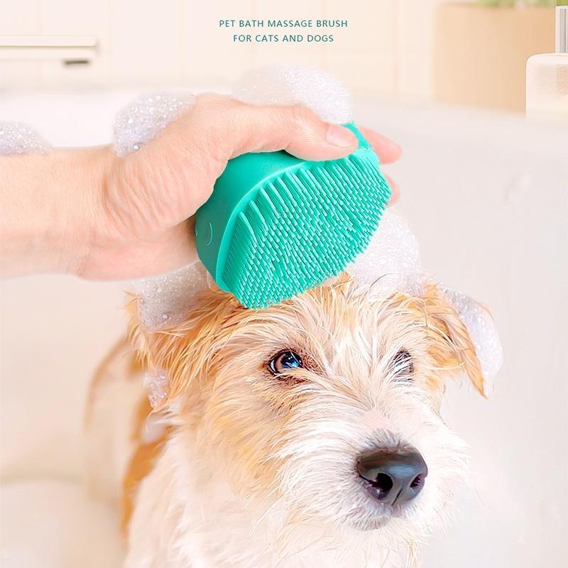 Pet Bath Brush Shampoo Massage Brush Soft Silicone Puppy Cat Comb Pet Dog Cleaning Brush for Dog Cat Shower Grooming Tool