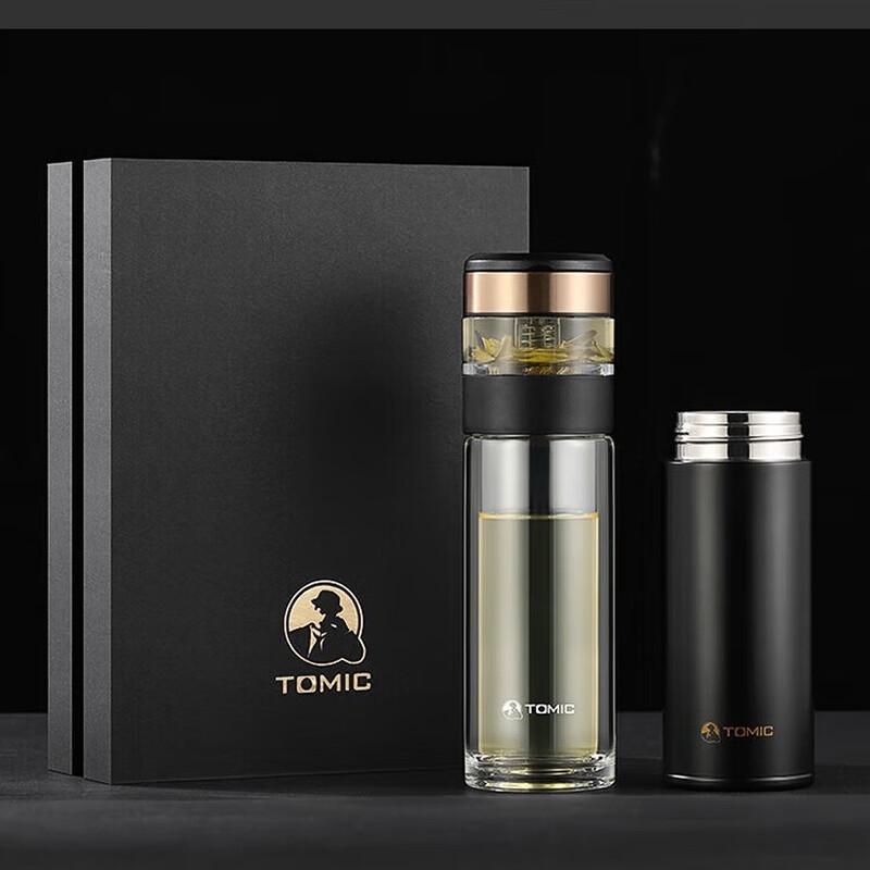 Двухслойный термостойкий стеклянный чайный набор TOMIC TW60059