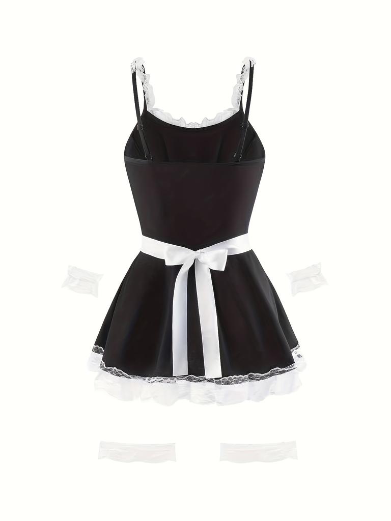 Porno Women Sexy Lingerie Maid Dress Uniform Anime Cosplay Costumes Servant Apron With Panties set Lolita Exotic Clothing